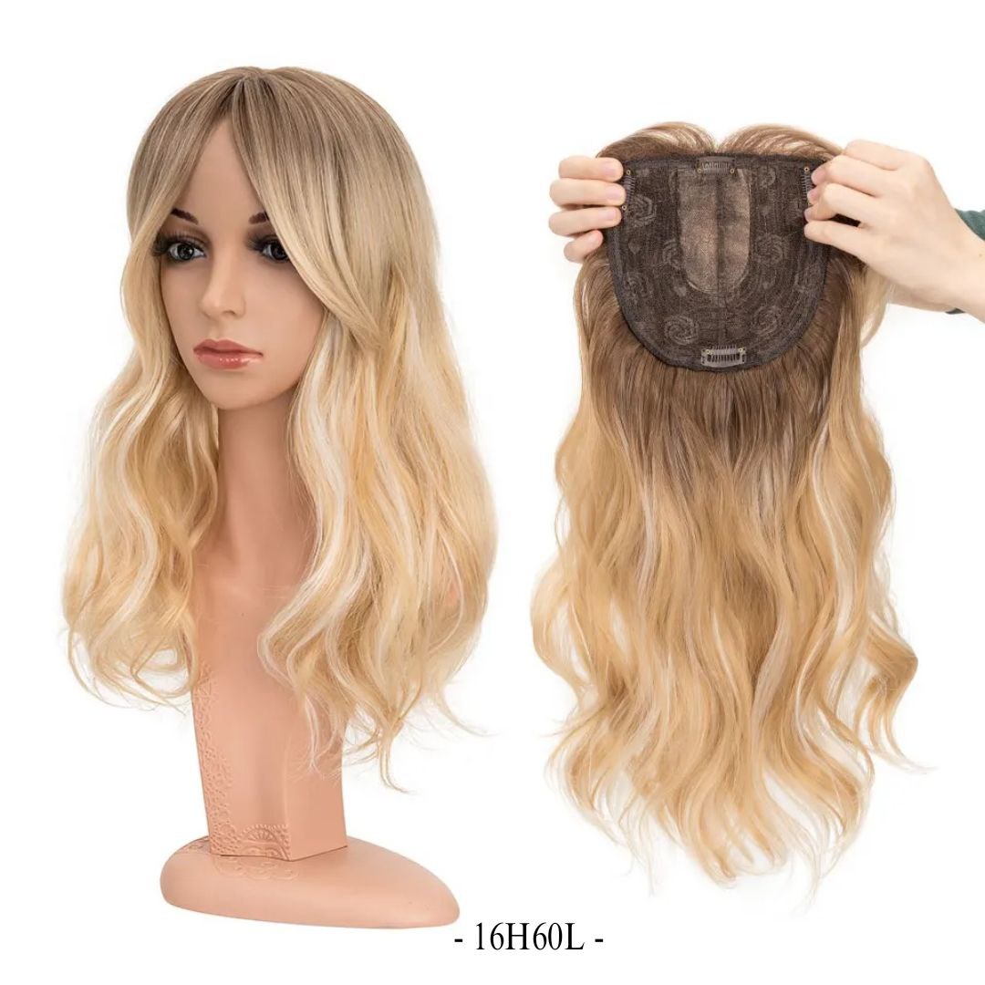 Natural Hair Topper – 18 Inch | Instant Volume, Seamless Look, Confident You