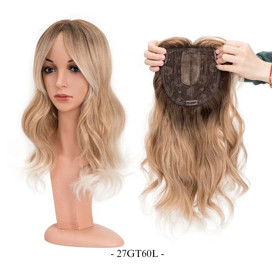 Natural Hair Topper – 18 Inch | Instant Volume, Seamless Look, Confident You