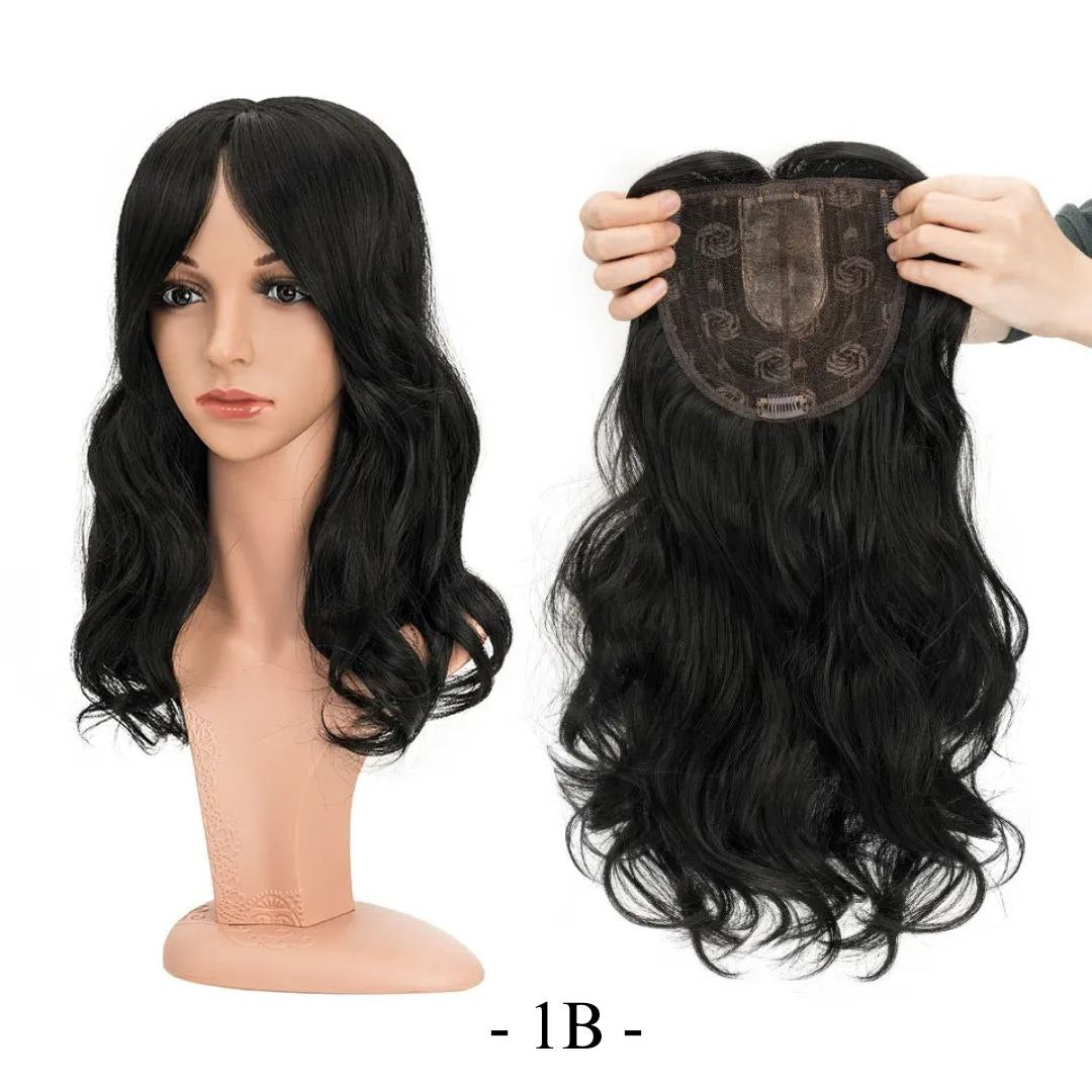 Natural Hair Topper – 18 Inch | Instant Volume, Seamless Look, Confident You