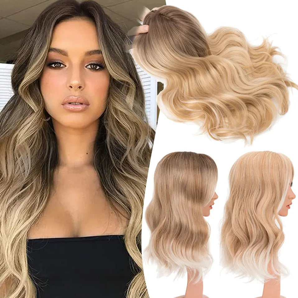 Natural Hair Topper – 18 Inch | Instant Volume, Seamless Look, Confident You